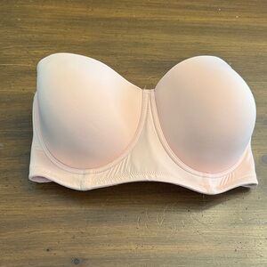 HSIA 36DDD Elegant Strapless Blush Bra